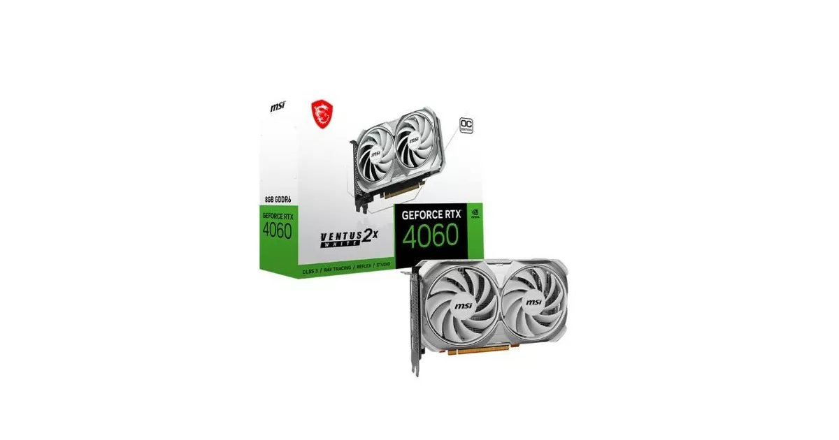 MSI Karta graficzna GeForce RTX 4060 VENTUS 2X WHITE OC 8GB GDDR6 