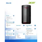Acer Komputer Nitro N50-640  i5-12400F/16GB/GTX 1660 SUPER/512GB/W11Home
