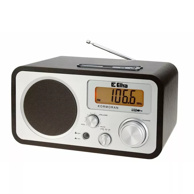 Eltra Radio KORMORAN FM/LW USB Brązowe