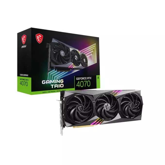 MSI Karta grfaiczna RTX 4070 GAMING TRIO 12G GDDRX6 192bit 3DP