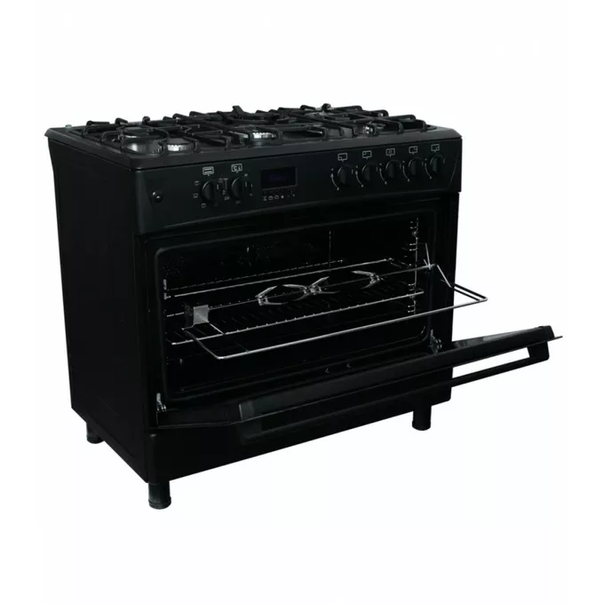 Ravanson Kuchnia gazowo-elektryczna 90 cm KWGE-K90 Cheff Modern Black