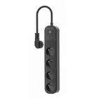 Gembird Inteligentna listwa Tuya 4xFR 2xUSB-A 1xUSB-C Czarna