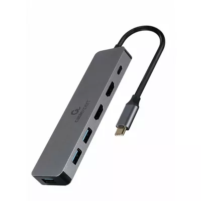 Gembird Adapter USB-C Hub USB-C PD HDMI x2 USB 3.0x3