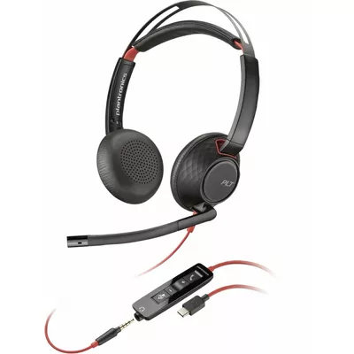 POLY Słuchawki Blackwire 5220 ST USB-C 3.5mm Plug USB-C/A Adapter 8X231AA