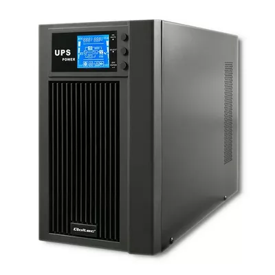 Qoltec Zasilacz awaryjny UPS, on-line, czysta fala sinusoidalna, 3KVA, 2.4W, LCD, USB