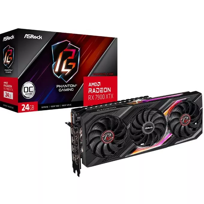 ASRock Karta graficzna Radeon RX 7900 XTX PHANTOM GAMING 24GB OC GDDR6 384bit