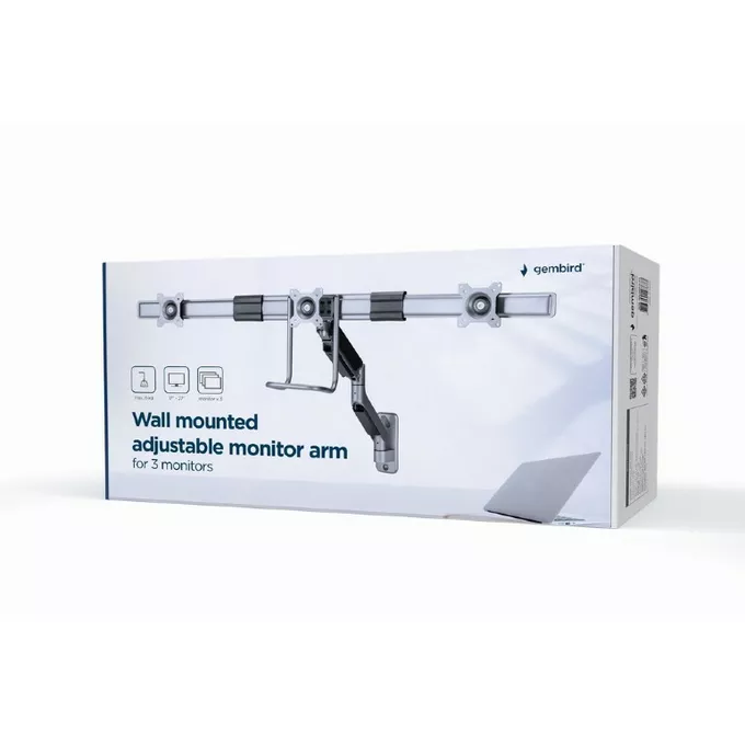 Gembird Uchwyt ścienny 3 monitory 17-27 cali 6kg