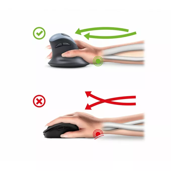 YENKEE Mysz ergonomiczna pionowa YMS 50350 ERGO USB A , USB C