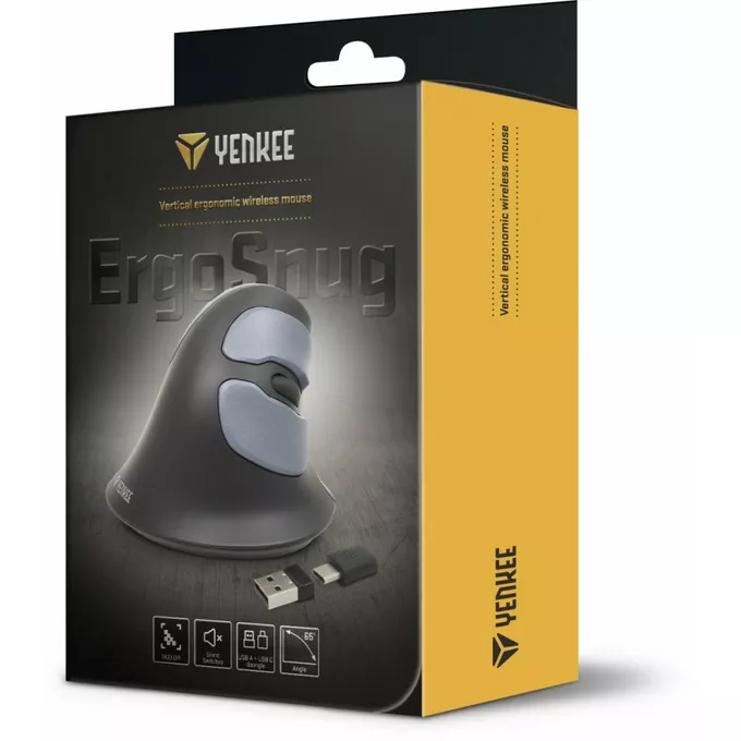 YENKEE Mysz ergonomiczna pionowa YMS 50350 ERGO USB A , USB C