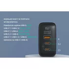 AUKEY PA-B6T Black Omnia II GaN ładowarka sieciowa 3xUSB (2xUSB C+ 1xUSB A) 65W QC PD