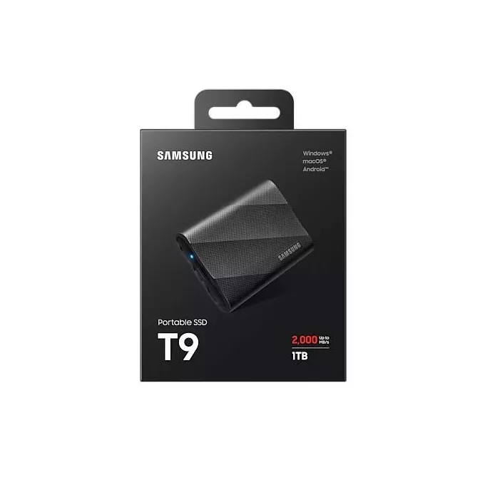 Samsung Dysk zewnętrzny SSD T9 1TB USB3.2 GEN.2 czarny