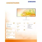 Samsung Monitor 34 cale ViewFinity S65CT VA 3440x1440 UWQHD 21:9 1xHDMI 1xDP 2xTB 4.0(90W/15W) 3xUSB 3.0 LAN 5ms 100Hz HAS gł. zakrzyw. biały 2Yd2d