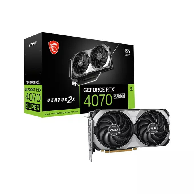 MSI Karta graficzna RTX 4070 SUPER 12G VENTUS 2X OC GDDRX6 192bit