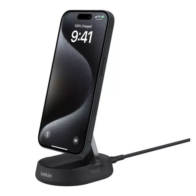 Belkin Ładowarka magnetyczna BoostCharge Qi2 15W czarna bez PSU