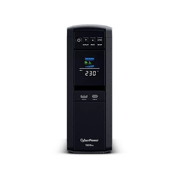 CyberPower Zasilacz awaryjny UPS CP1600EPFCLCD 1600VA/1000W AVR/LCD/6xSchuko