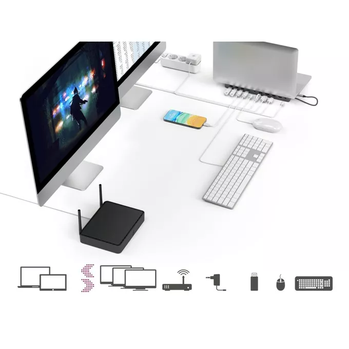Hama Stacja dokująca USB C 10 portów