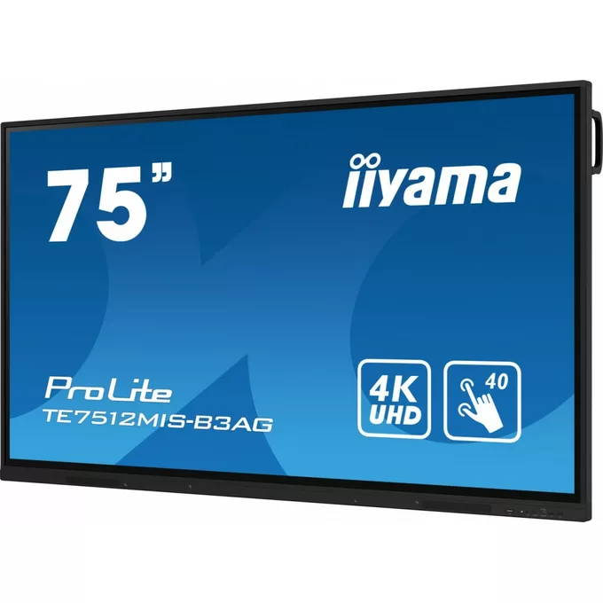 IIYAMA Monitor 75 cali ProLite TE7512MIS-B3 AG,INFRARED,40pkt,IPS,4K
