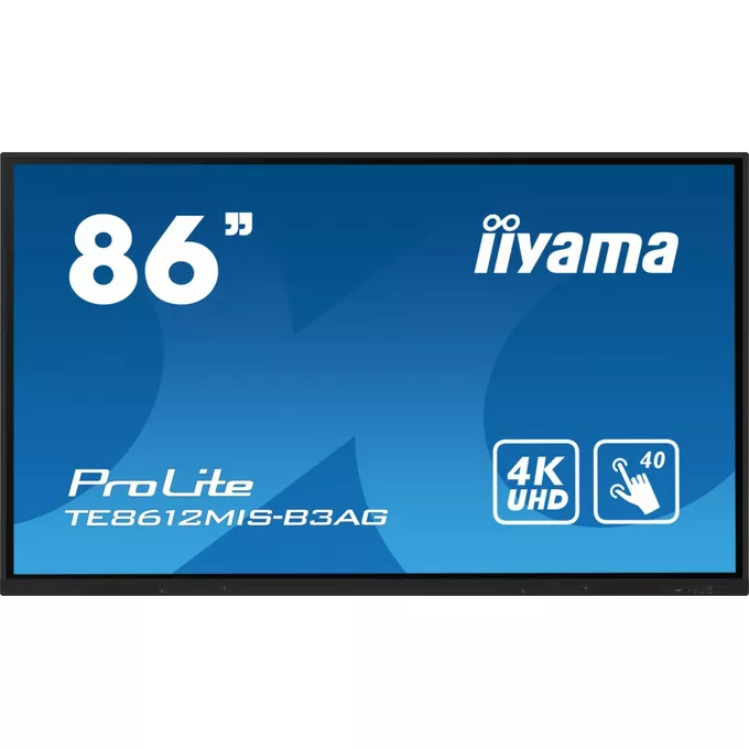 IIYAMA Monitor 85.6 cala ProLite TE8612MIS-B3AG,INFRARED,40pkt,VA,4K