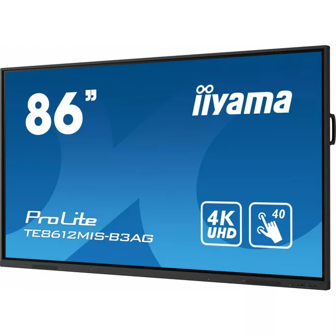 IIYAMA Monitor 85.6 cala ProLite TE8612MIS-B3AG,INFRARED,40pkt,VA,4K