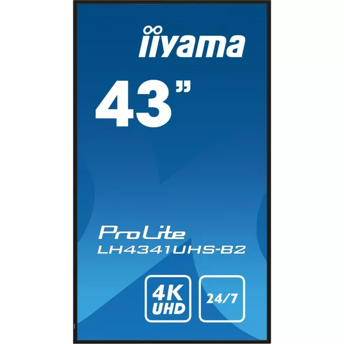 IIYAMA Monitor ProLite LH4341UHS-B2 42.5 cala 24/7,500cd,4K,IPS,3xHDMI