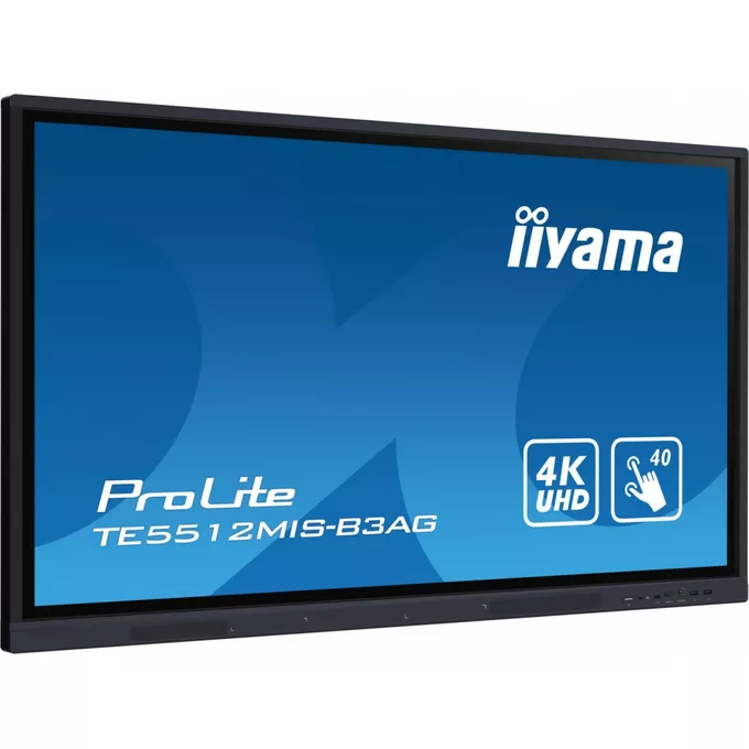 IIYAMA Monitor interaktywny 55 cali TE5512MIS-B3AG INFRARED,40pkt,IPS,4K,7H,WiFi,VGA,HDMI, USB-c,Wifi,Bluetooth,metal,8ms