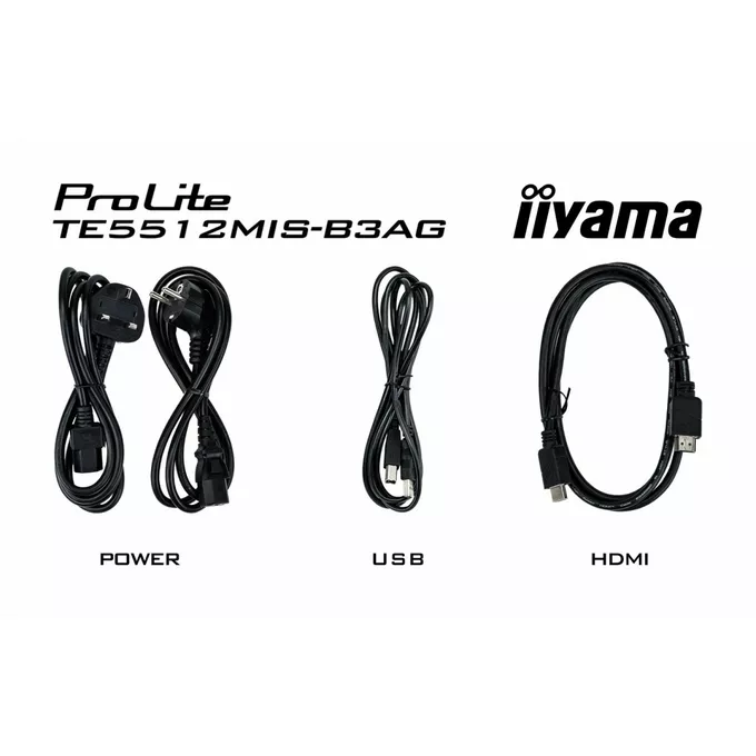IIYAMA Monitor interaktywny 55 cali TE5512MIS-B3AG INFRARED,40pkt,IPS,4K,7H,WiFi,VGA,HDMI, USB-c,Wifi,Bluetooth,metal,8ms