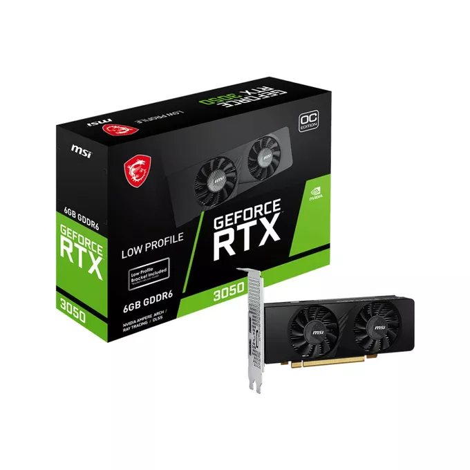 MSI Karta graficzna GeForce RTX 3050 LP 6G OC 6GB GDDR6 96bit DP/2HDMI