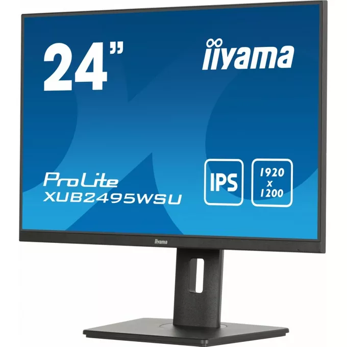 IIYAMA Monitor 24 cale XUB2495WSU-B7 IPS,16:10,300cd,4ms,HDMI,DP,3xUSB(3.2), 1xUSB-c,2x2W,FlickerFree,HAS(150mm)
