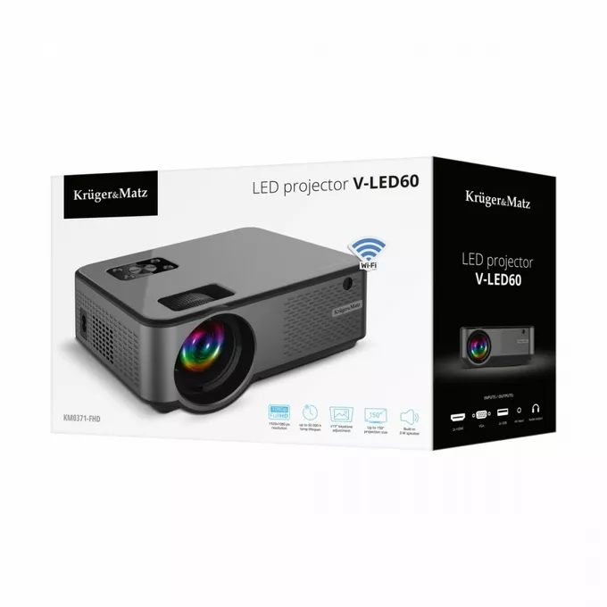 Kruger &amp; Matz Projektor LED V-LED60 Wi-Fi