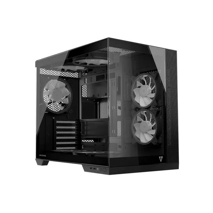 MODECOM Obudowa komputerowa Volcano Panorama APEX ARGB 3F MIDI szara