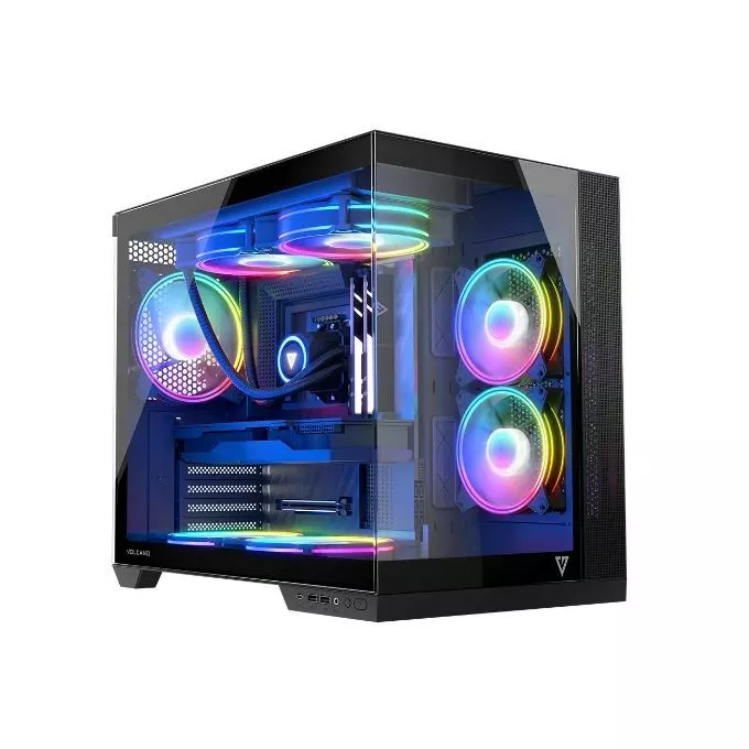 MODECOM Obudowa komputerowa Volcano Panorama APEX ARGB 3F MIDI szara