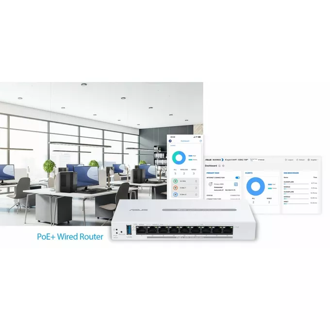 Asus Router VPN EBG19  PoE+ 9-port