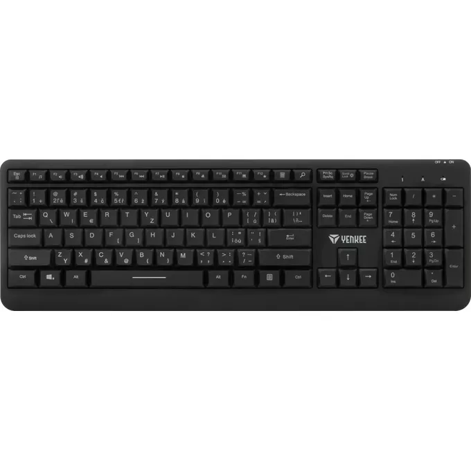 YENKEE Klawiatura bezprzewodowa z podswietleniem LED, akumulator