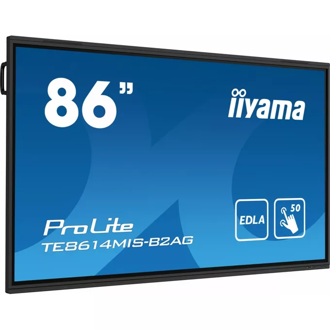 IIYAMA Monitor interaktywny 86 cali TE8614MIS-B2, INFRARED,50pkt,VA,4K, 7H,WiFi,MIC,USB ANDROID 13, Google EDLA
