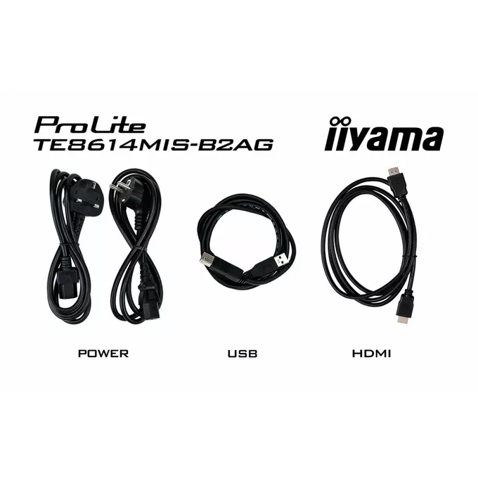 IIYAMA Monitor interaktywny 86 cali TE8614MIS-B2, INFRARED,50pkt,VA,4K, 7H,WiFi,MIC,USB ANDROID 13, Google EDLA