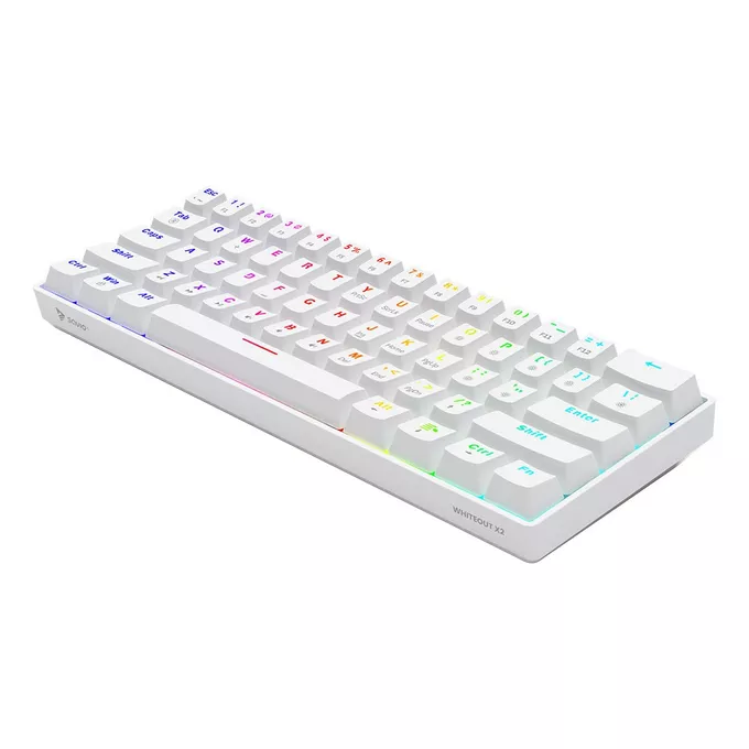Savio Klawiatura mechaniczna Whiteout X2, Blue Outemu, Hot Swap