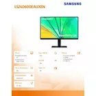 Samsung Monitor 24 cale ViewFinity S60D IPS 2560x1440 WQHD 16:9 1xHDMI 1xDP 3xUSB 3.0 5ms PinP/PbyP 100Hz HAS+PIV płaski 3YOn-Site