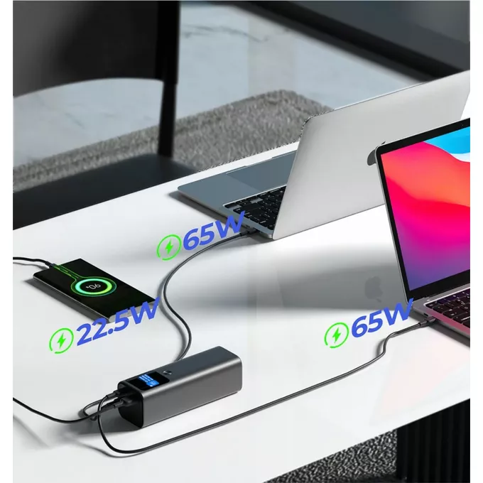 AUKEY Power Bank PB-Y45 Sprint X  | 27600 mAh | 140W | 3xUSB | PD 3.1 | PPS | 28V | Smart Digital Display