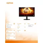 AOC Monitor CQ27G4X 27 cali Zakrzywiony Fast VA 180Hz HDMIx2 DP HAS