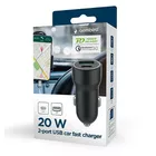 Gembird Ładowarka samochodowa USB-A/USB-C 20W PD czarna