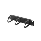 Lanberg Organizer kabli 10 cali z 3 metalowymi uchwytami TYP B czarny