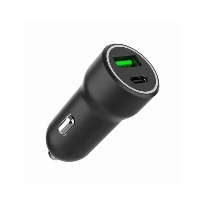 Gembird Ładowarka samochodowa USB-A/USB-C 20W PD czarna