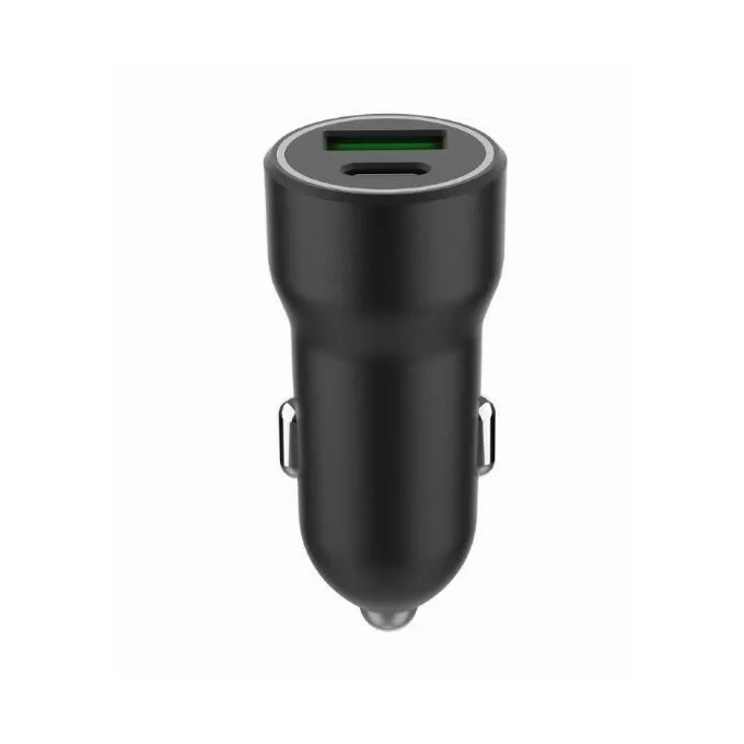 Gembird Ładowarka samochodowa USB-A/USB-C 20W PD czarna