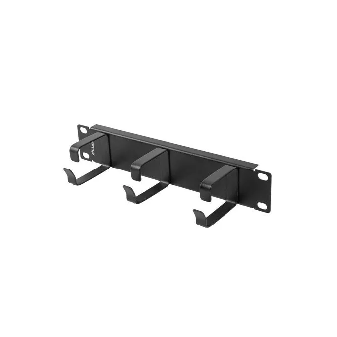 Lanberg Organizer kabli 10 cali z 3 metalowymi uchwytami TYP B czarny