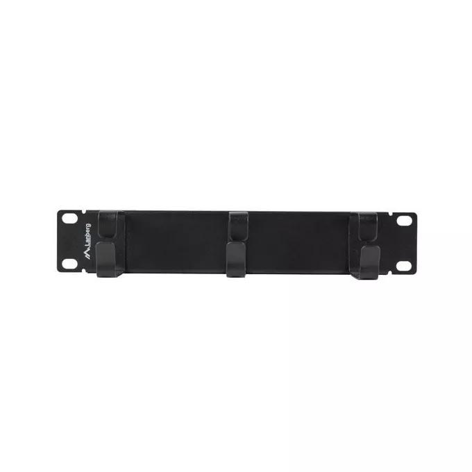 Lanberg Organizer kabli 10 cali z 3 metalowymi uchwytami TYP B czarny
