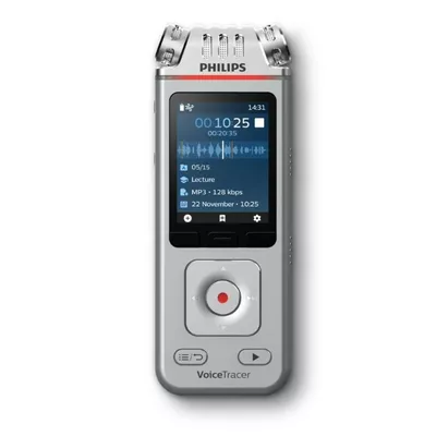 Philips Dyktafon DVT4115 Pamięć 8GB,USB,microSDHC maks.32GB,3 mikrofony