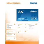 IIYAMA Monitor 86 cali LH8664UHS-B2AG,24/7,IPS,ANDROID.11,4K,3xHDMI,RJ45,    2xUSB,WiFi