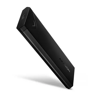 AXAGON EEM2-UB2 Obudowa zewnętrzna aluminiowa, USB-C 3.2 Gen 2 - M.2 NVMe SSD, długość 42 do 80 mm Czarna