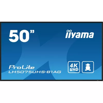 IIYAMA Monitor 50 cali LH5075UHS-B1AG,24/7,VA,ANDROID.11,4K,3xHDMI,DP,RJ45,  2xUSB,2x10W