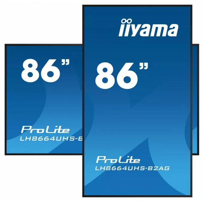 IIYAMA Monitor 86 cali LH8664UHS-B2AG,24/7,IPS,ANDROID.11,4K,3xHDMI,RJ45,    2xUSB,WiFi